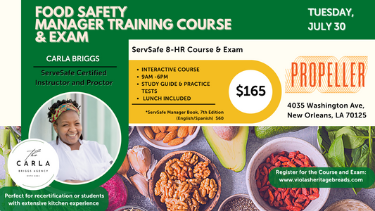 Tuesday, July 30 | Food Safety 8 hour Course and Exam (Laptop Required)